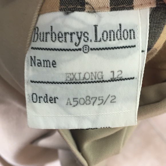 Vintage Burberry Tan Trench Coat Size 12 Extra Long / Belt Included - Picture 8 of 8